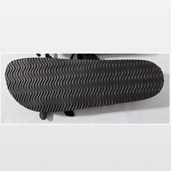 New Falls Creek Shoes Womens Sandals Dark Brown Straps Buckles Slip On Size 11 - Picture 11 of 15